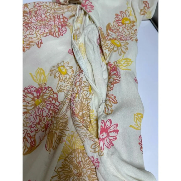 Free People Hawaii Mini Dress Size XS Color Cream Combo Combo Retro - Picture 11 of 11